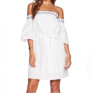 Rebecca Minkoff Cleo Boho Vacation Lightweight Cotton Off The Shoulder Dress